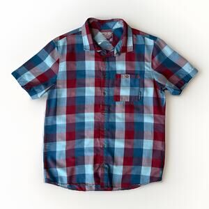 Ortovox Short Sleeve Shirt Medium Multicolor Check Wool Blend Utility Gorpcore